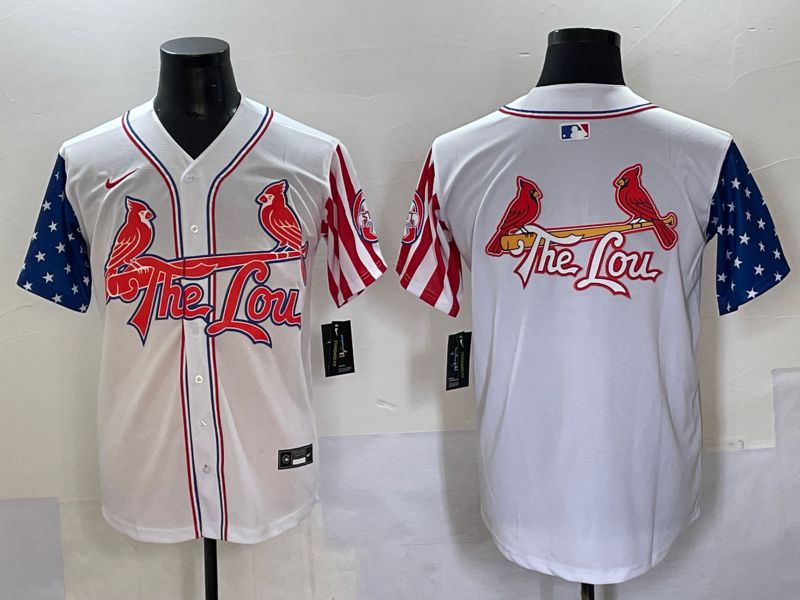 Men 2025 St.Louis Cardinals Blank White a generation of national flags Joint Name Nike MLB Jersey style 1->st.louis cardinals->MLB Jersey